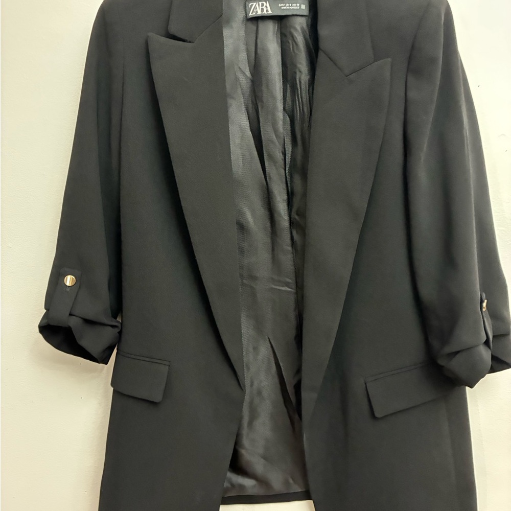Zara Elegant Black Open Blazer